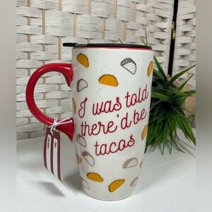 NWT- Sheffield Home Taco Themed Coffee|Tea Mug w/Lid